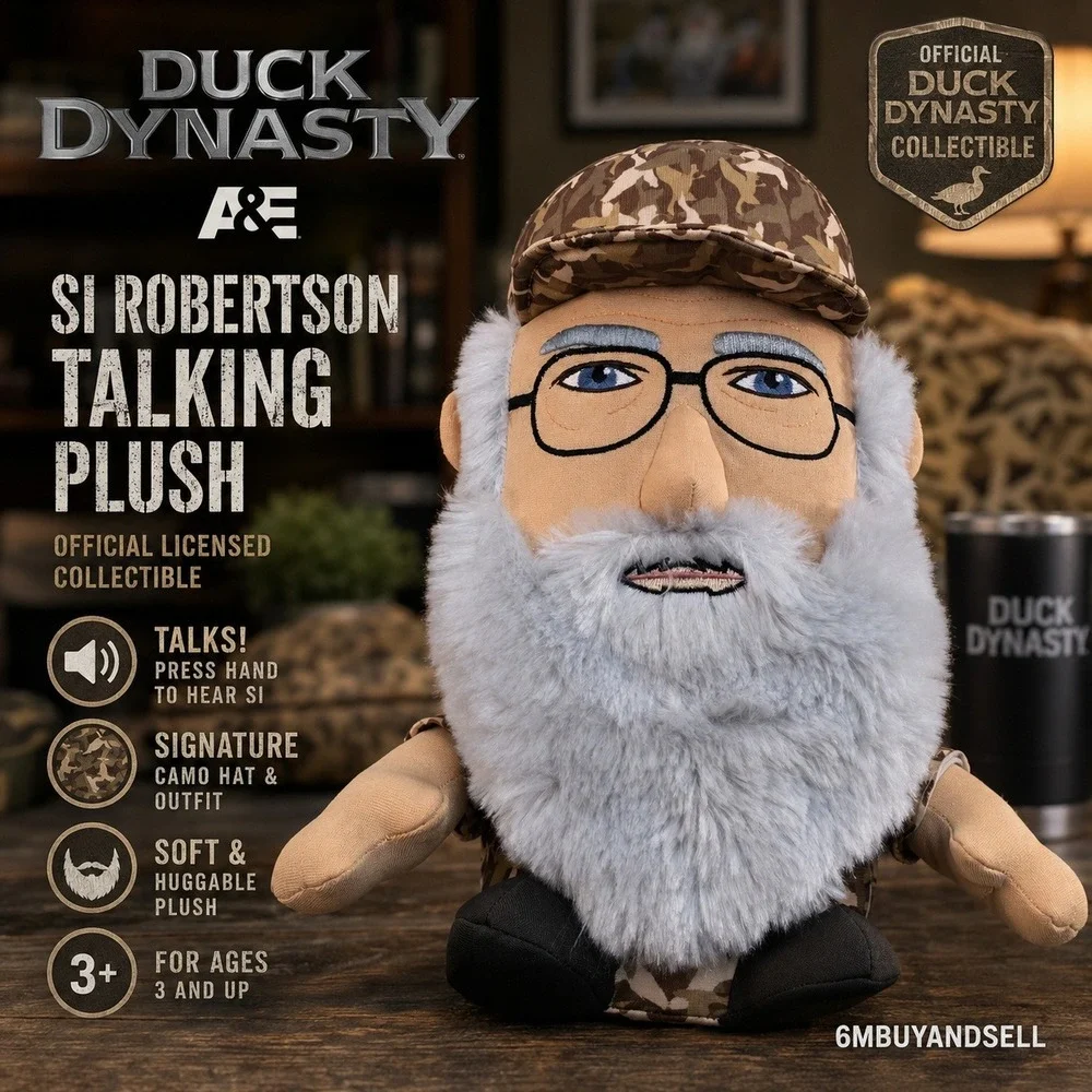 Duck Dynasty Si Robertson Talking Plush Camo Hat Beard A&E Commonwealth 2013
